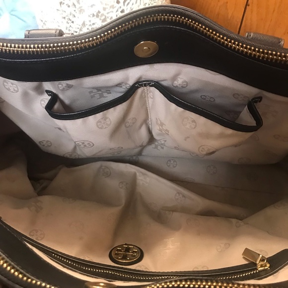 TORY BURCH Bag Tote Leather Purse- Black-Does Not Come With Cross Strap - Picture 14 of 16